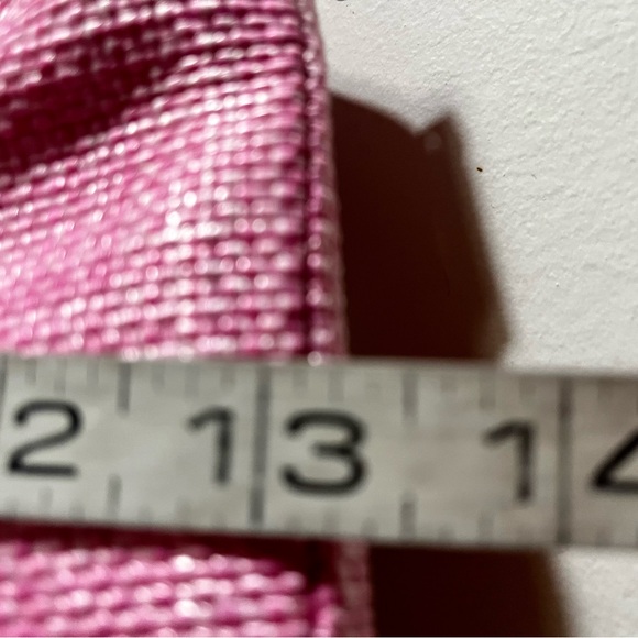 Gerolamo pink straw handbag with charms and chain link - Picture 14 of 16